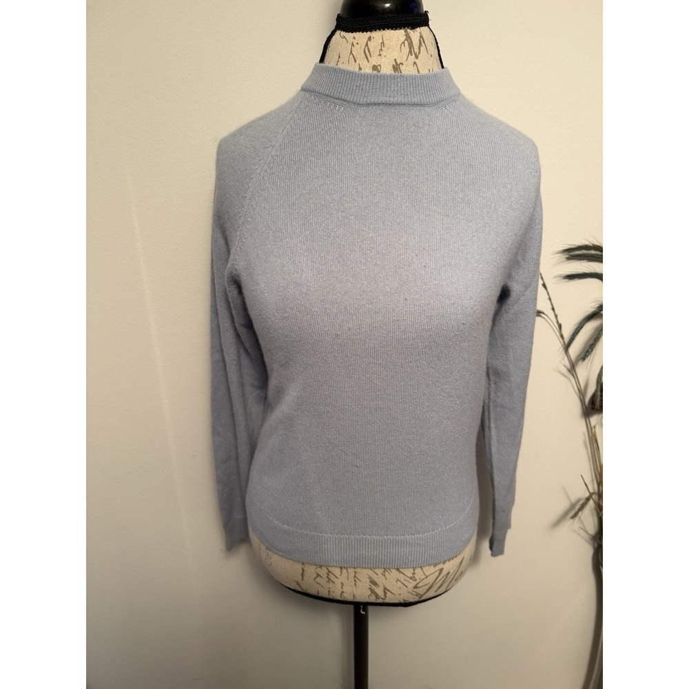 agnes b Paris Cashmere  Sweater Long Sleeve Blue Women's Size S‎